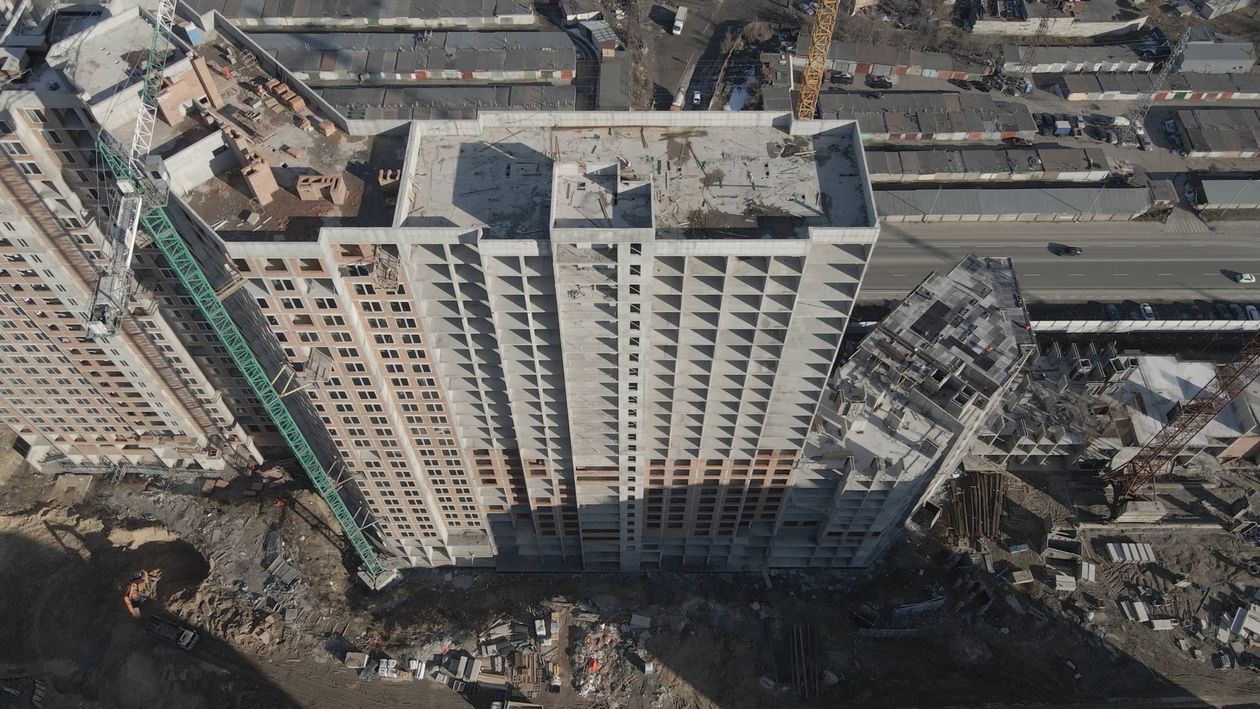 Drone Footage of a Building Construction Free Stock Video Footage ...