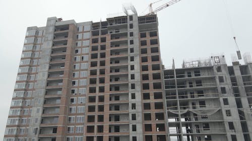 Low Angle Shot of Building Construction