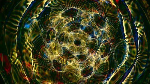 A Glowing Abstract Pattern in Motion 