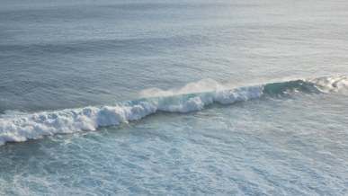 waves rushing to the shore