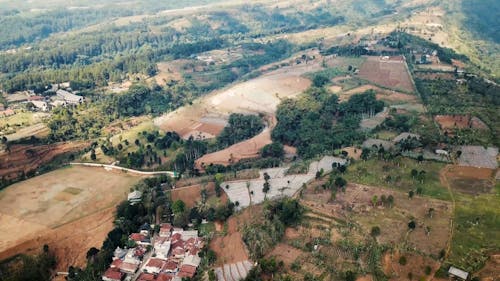 Aerial Shot Of Rural Area