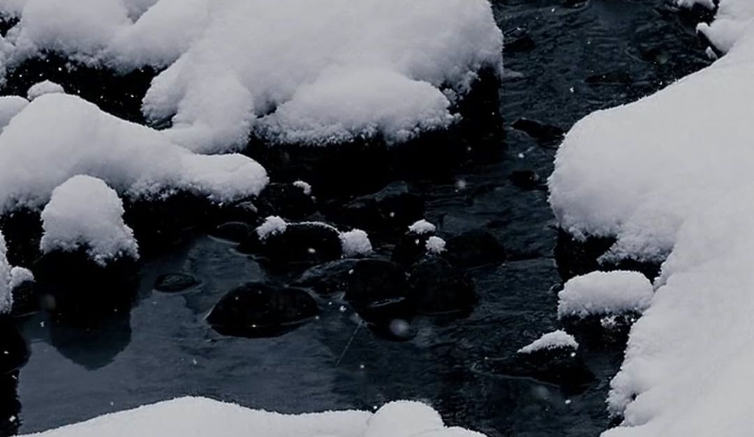 Stream Rocks Snow Snow Covered Rocks by a Flowing Creek Free Stock Video Footage, Royalty ...