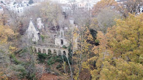 Drone Video of an Abandoned Mansion in Ruins