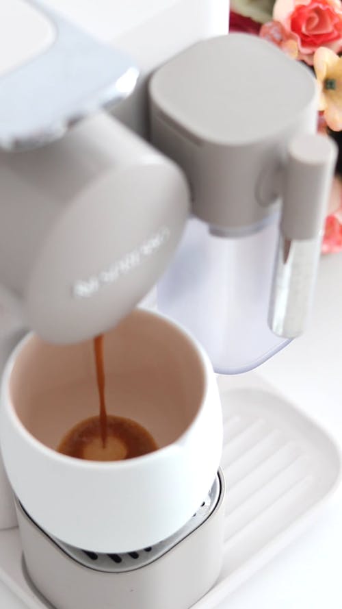 Pouring Coffee from Machine