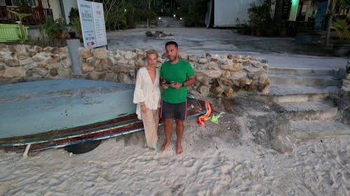 Woman and Man on Beach