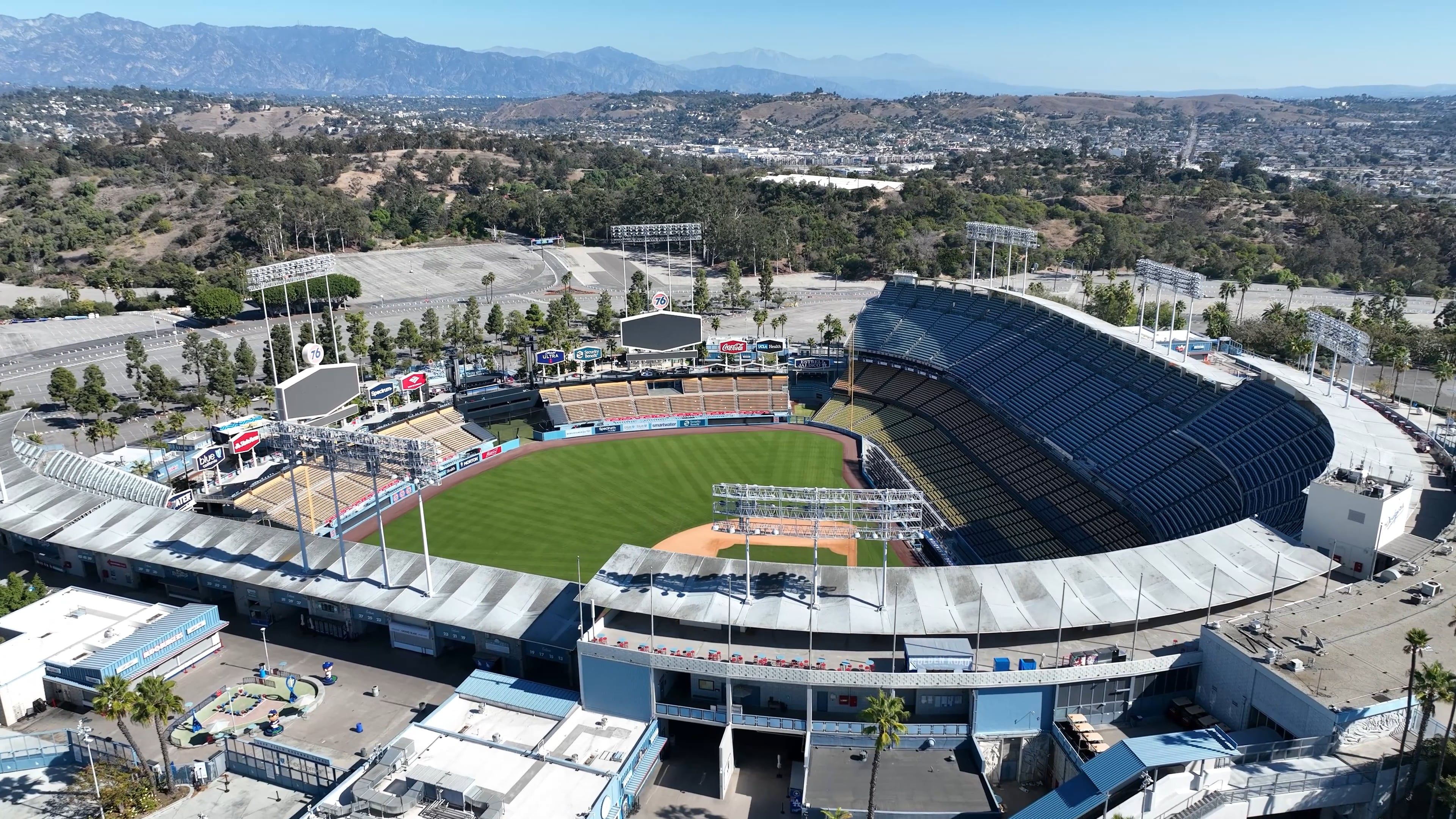 Drone Footage of a Baseball Stadium Free Stock Video Footage, Royalty ...