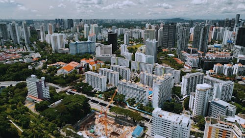 Drone View over Singapore 