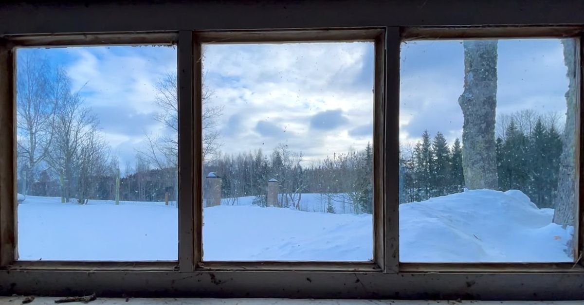 Lapse Window A view of the snow covered ground through a window Free Stock Video ...