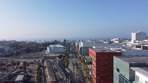 Drone Video of the Coastal City of Santa Monica in Los Angeles, California