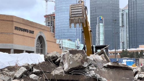 Excavator at Rubble