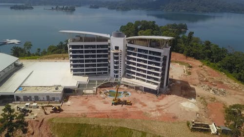 Construction of Hotel on Island