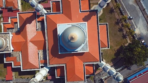 Rooftop of Temple in Birds Eye View