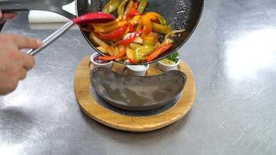 putting meal on tray