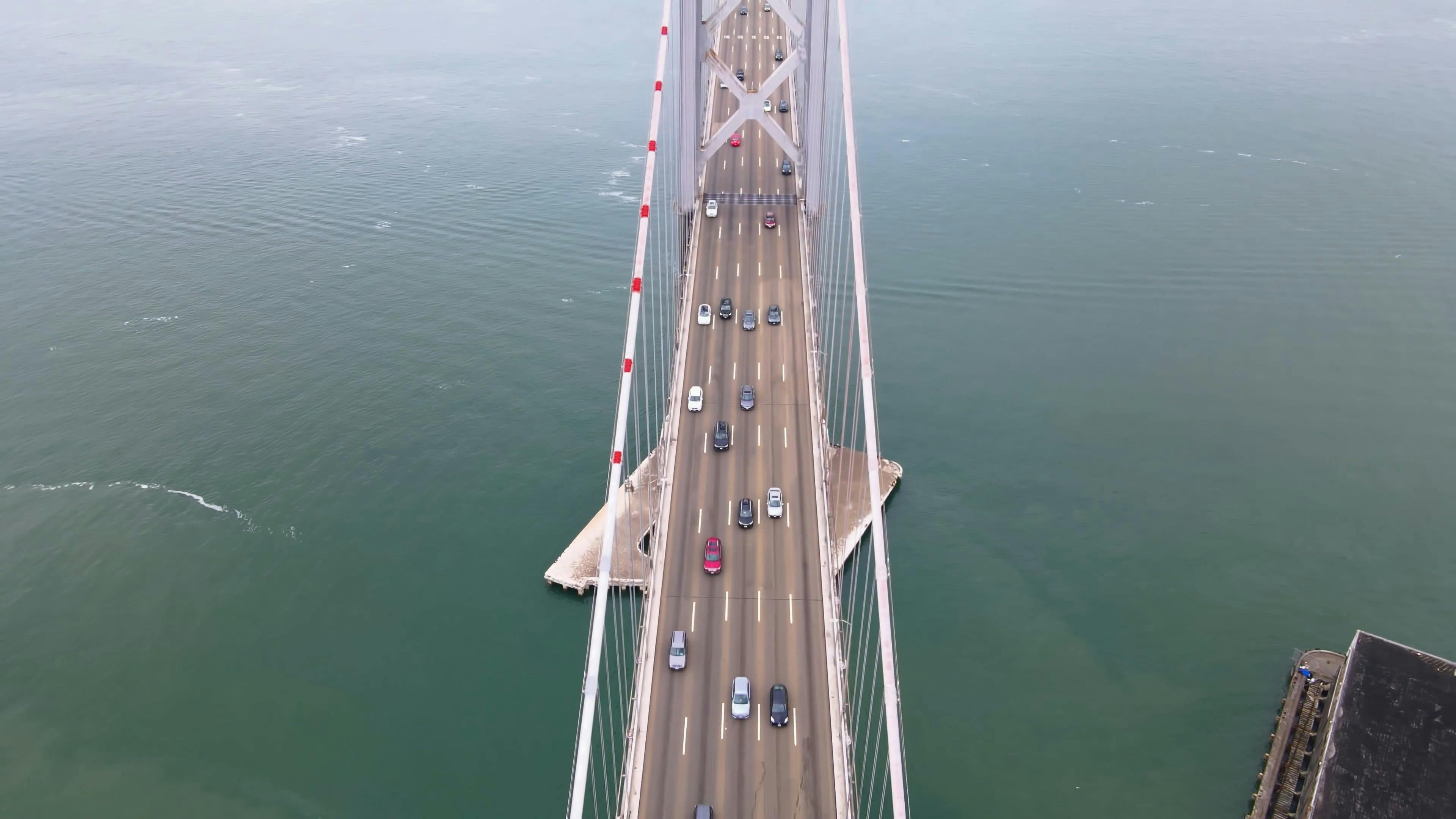 Drone View Of Traffic On The Bay Bridge In San Francisco California   4k Footage 4k Resolution 4k Video Bay Bridge 14623490 