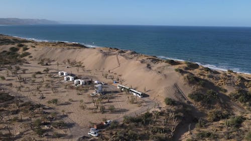 Drone Footage of Sand Dunes in La Paz, Mexico