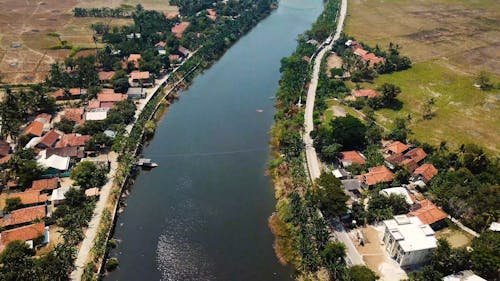 A River Between Two Farmlands