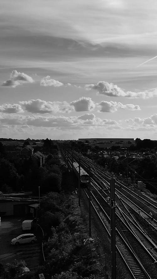 Drone Footage of a Train