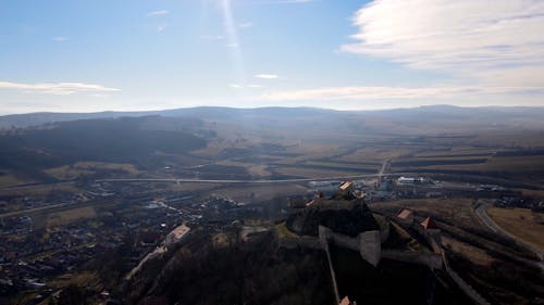 Drone Footage of Rupea Fortress in Transylvania, Romania 
