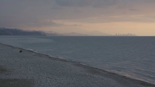 A Seascape under a Cloudy Sky 