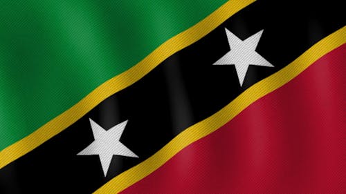 Digital Animation of the National Flag of Saint Kitts and Nevis