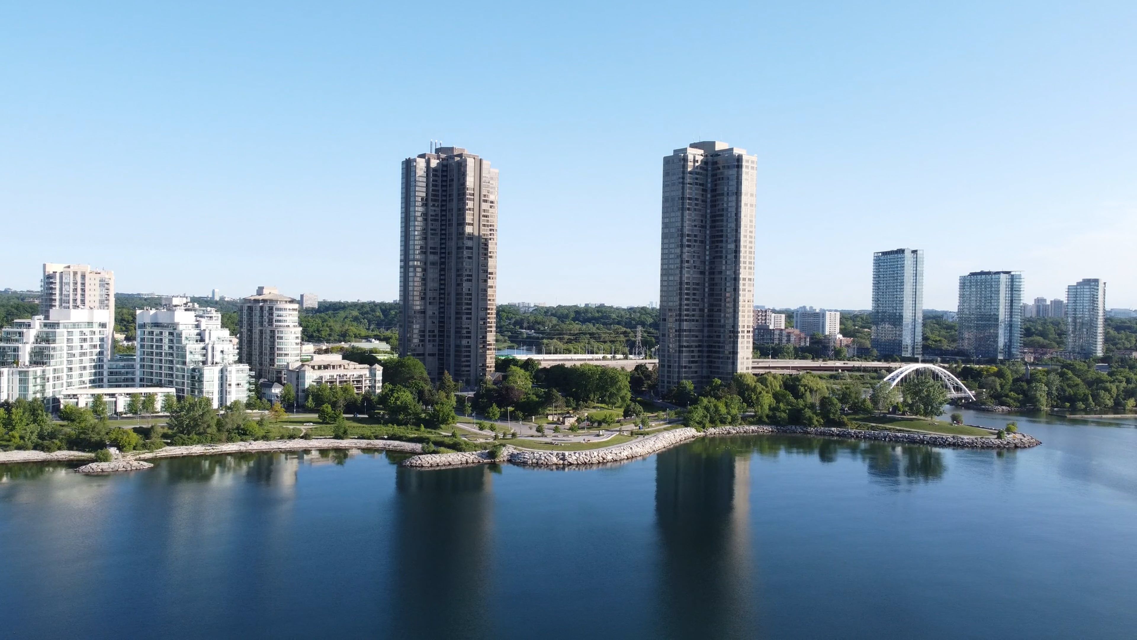 Drone Footage of High-Rise City Buildings Free Stock Video Footage ...
