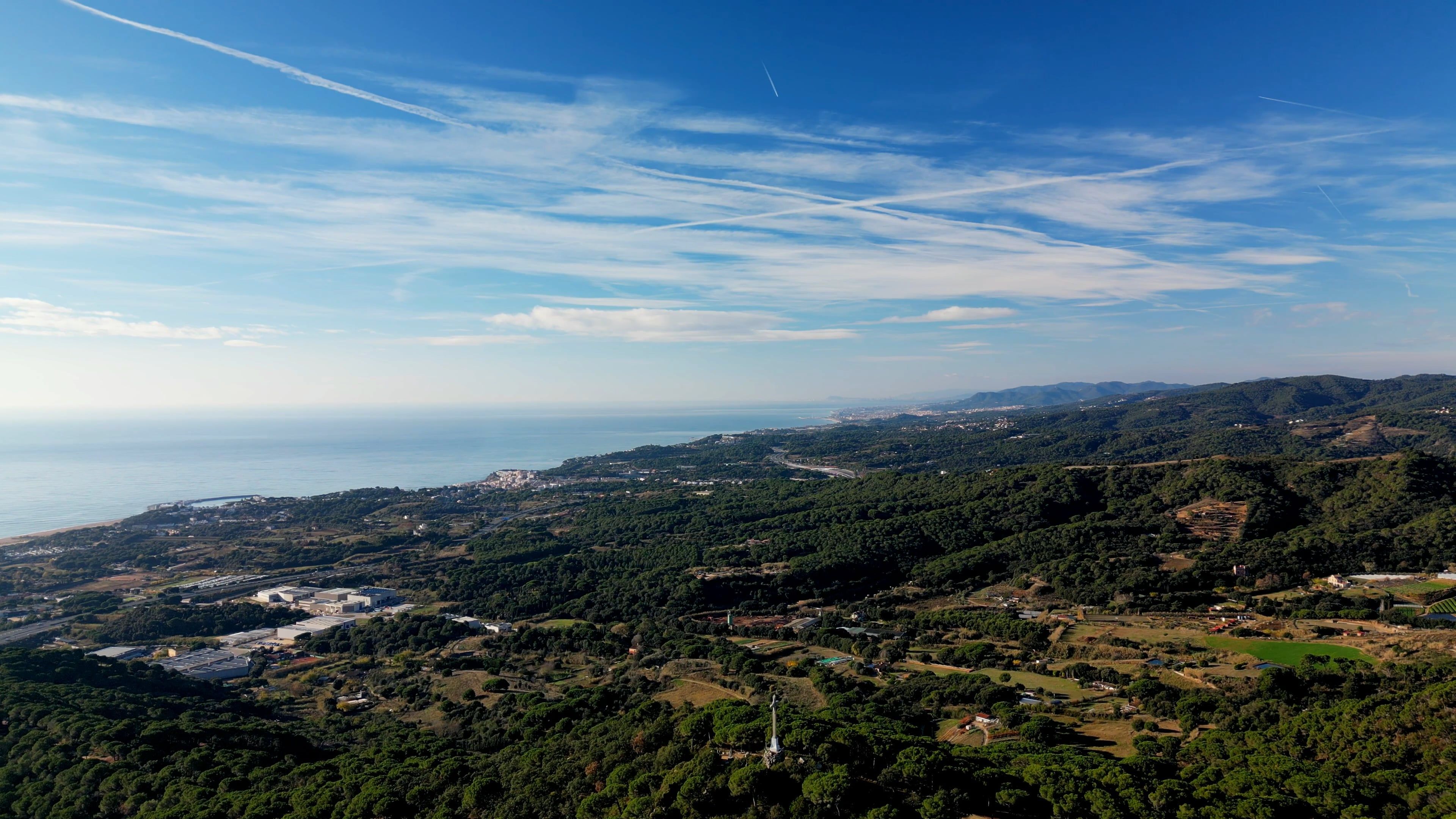 A Drone Footage of Green Trees Under the Blue Sky and White Clouds Free ...