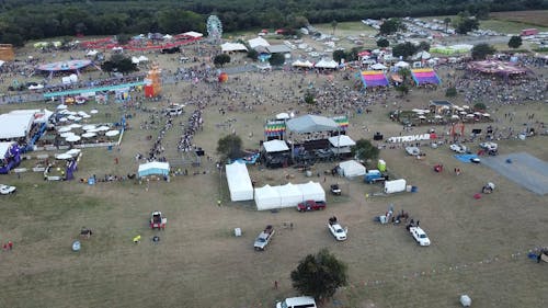 Aerial Footage of an Amusement Park