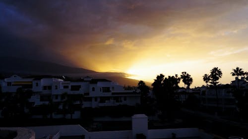 Time Lapse of a Dramatic Sunset Sky in Puerto De la Cruz, Spain