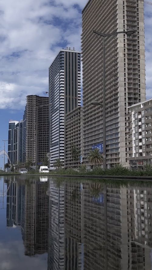 Reflection of Buildings on Water Surface