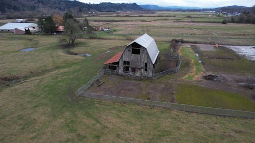Drone Footage of an Old Barn