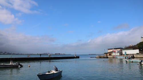 Time Lapse of Moving Clouds over the Bay