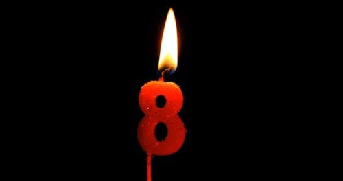 A Lighted Candle in Number Eight