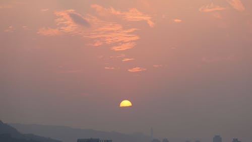 Time Lapse of the Sun Setting Down 