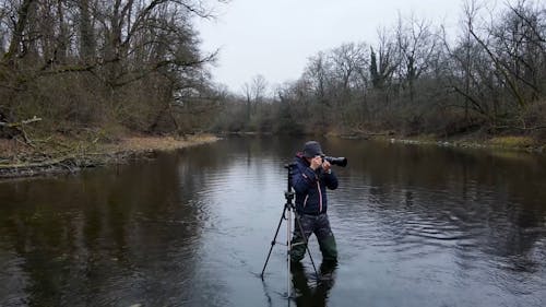 Filmmakers in Action on a North River