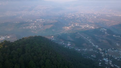 Drone Footage of Trees and Buildings