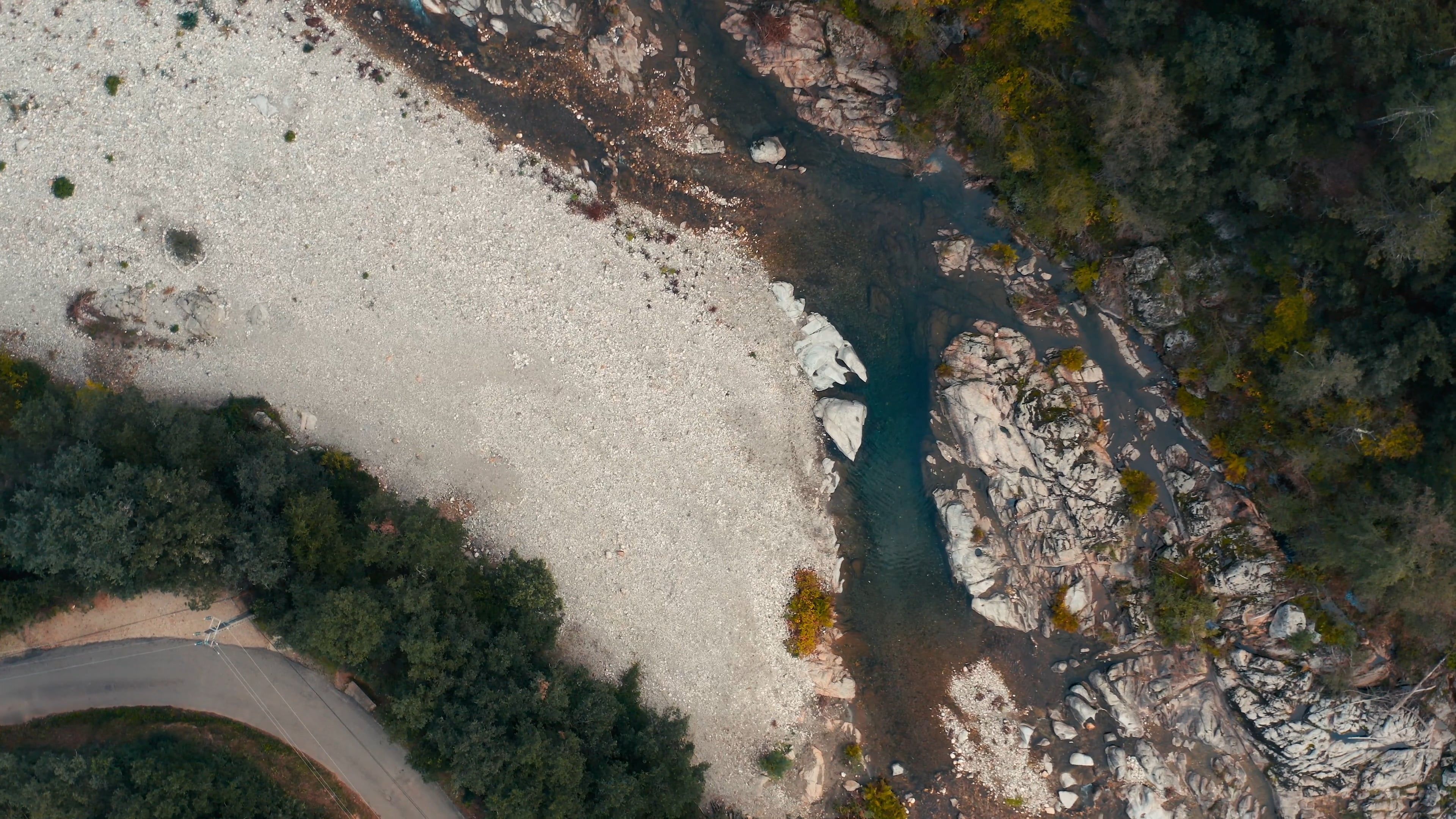 A Drone Footage of a River Between Rock Formations Free Stock Video ...