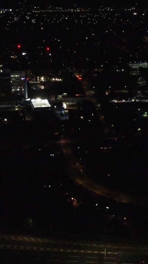 Vehicles on Highway at Night