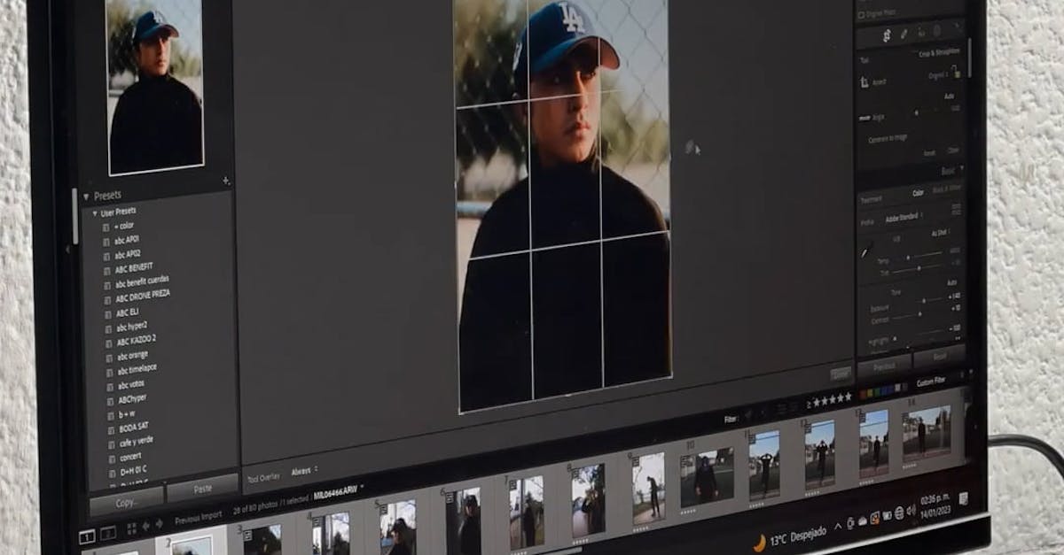 A Person Editing a Picture Using a Computer Free Stock Video Footage ...