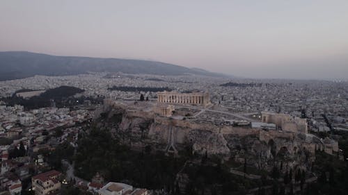 Drone Footage of the Acropolis of Athens