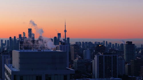 Smoke Coming Out from a Factory Chimney