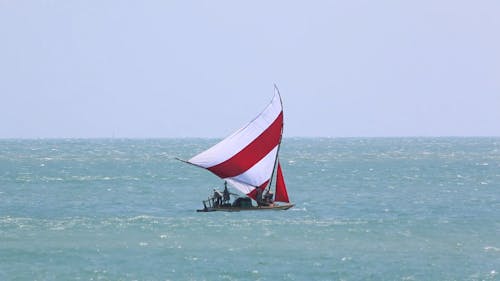 Boat Sailing Across The Sea