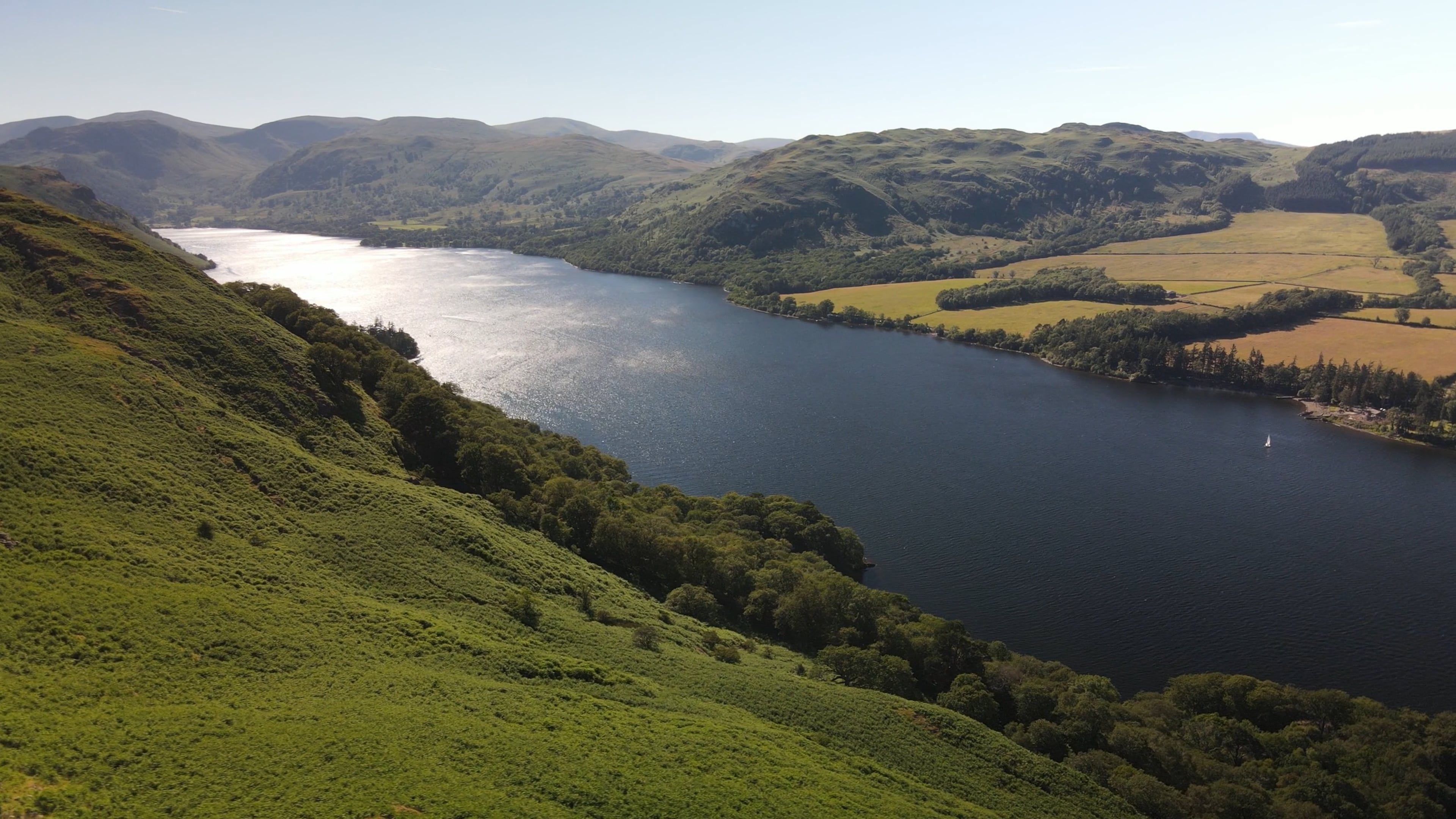 Drone Footage of Green Mountains and a River Free Stock Video Footage ...