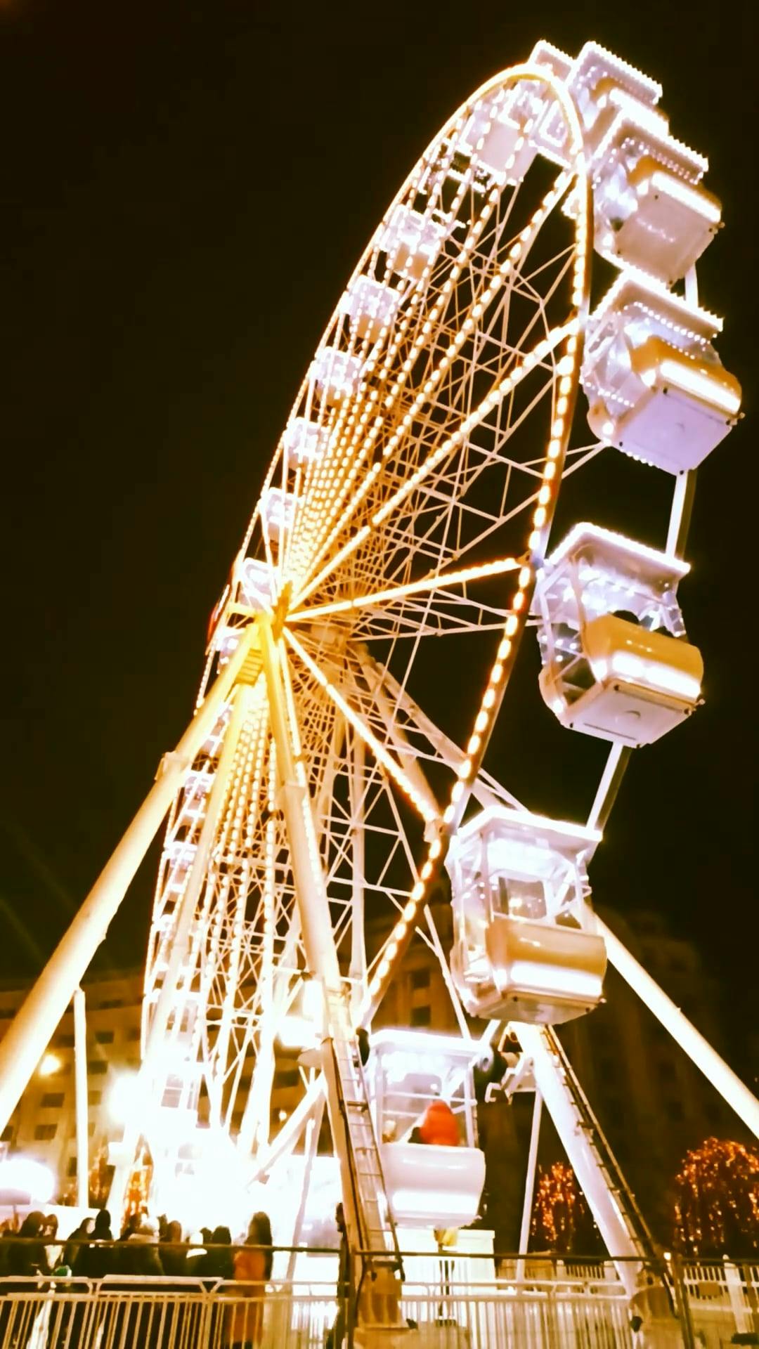 Bright Lights on a Spinning Ferris Wheel Free Stock Video Footage