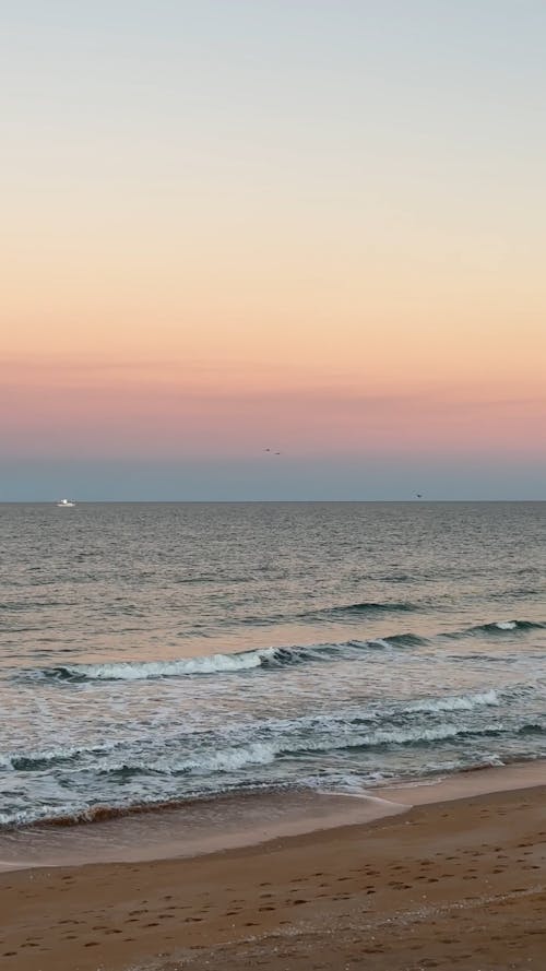 Beach Waves on Shore