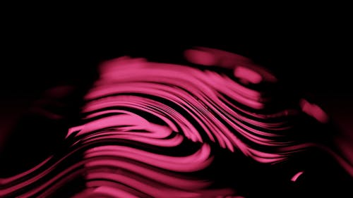 Digital Animation of Pink Shapes and Ripples 