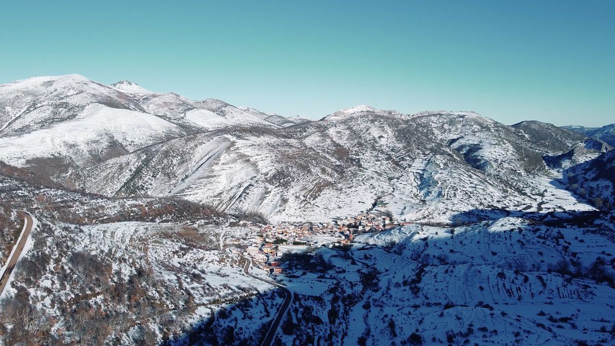 Majestic Aerial View of Snowy Mountain Ranges Free Stock Video Footage ...