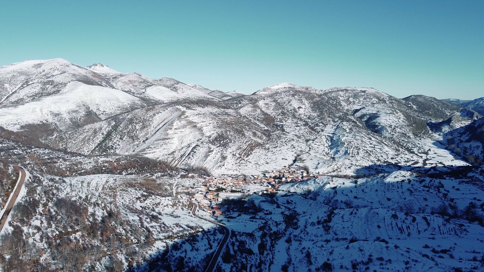 Majestic Aerial View of Snowy Mountain Ranges Free Stock Video Footage ...
