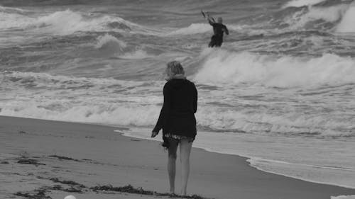 Walking on the beach