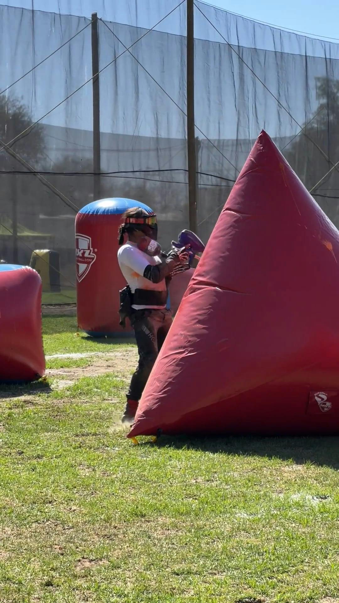 A Woman Competing at a Paintball Game Free Stock Video Footage, Royalty