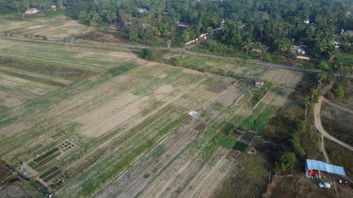 Drone Footage of a Village in a Rural Area in Goa, India 